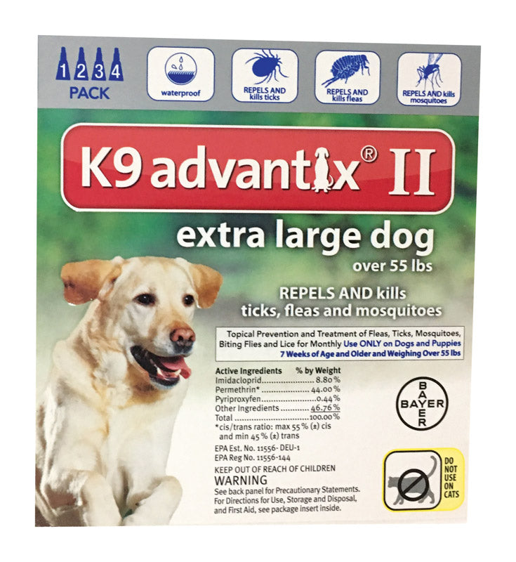 DRP RESOURCES INC, Bayer K9 Advantix II Liquid Dog Flea Drops 0.54 oz