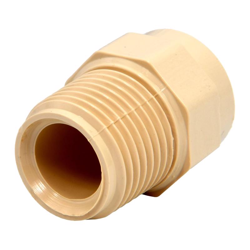 CHARLOTTE PIPE & FOUNDRY CO, Charlotte Pipe FlowGuard 1/2 in. MPT X 1/2 in. D Slip CPVC Male Adapter 10 pk