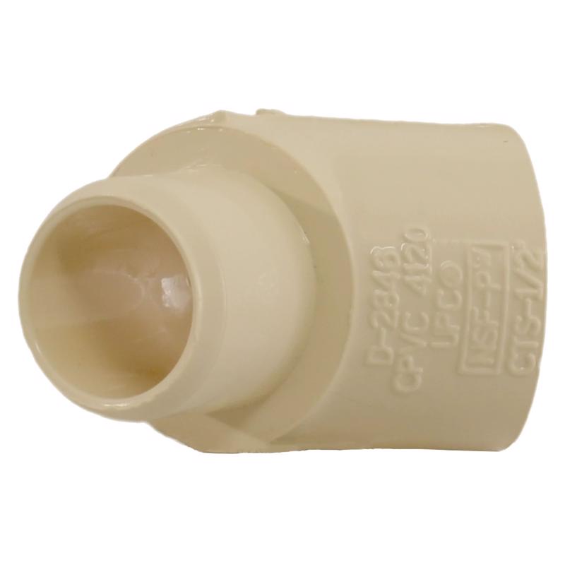 CHARLOTTE PIPE & FOUNDRY CO, Charlotte Pipe FlowGuard 1/2 in. Slip X 1/2 in. D Spigot CPVC Street Elbow