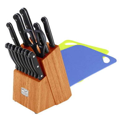 WORLD KITCHEN (CORNING REVERE), Chicago Cutlery Stainless Steel Block Knife Set 17 pc