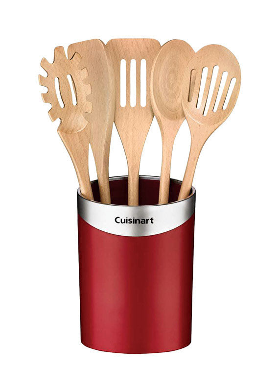 CUISINART, Cuisinart  Red  Beechwood  Utensil Set