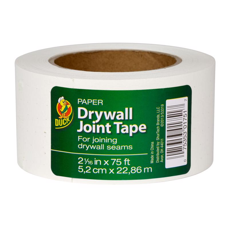 SHURTAPE TECHNOLOGIES LLC, Duck 75 ft. L X 2.06 in. W Paper White Self Adhesive Drywall Joint Tape