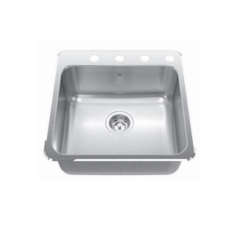 FRANKE KITCHEN SYSTEMS LLC, Franke Kindred Stainless Steel Top Mount 22 in. W X 25-1/4 in. L Single Bowl Kitchen Sink Silver