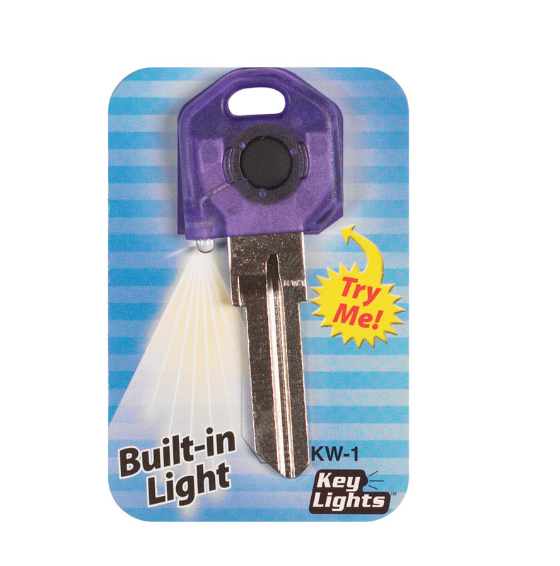 GIANT CONCEPTS LLC, Giant Concepts LLC Keylights House Key Blank w/Flashlight Single sided For Fits Kwikset KW1/Weiser WR3 and WR5 locks (Pack of 10)