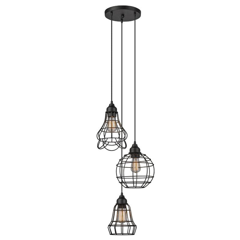 GLOBE ELECTRIC COMPANY USA INC, Globe  Matte  Brown  3 lights Pendant Light