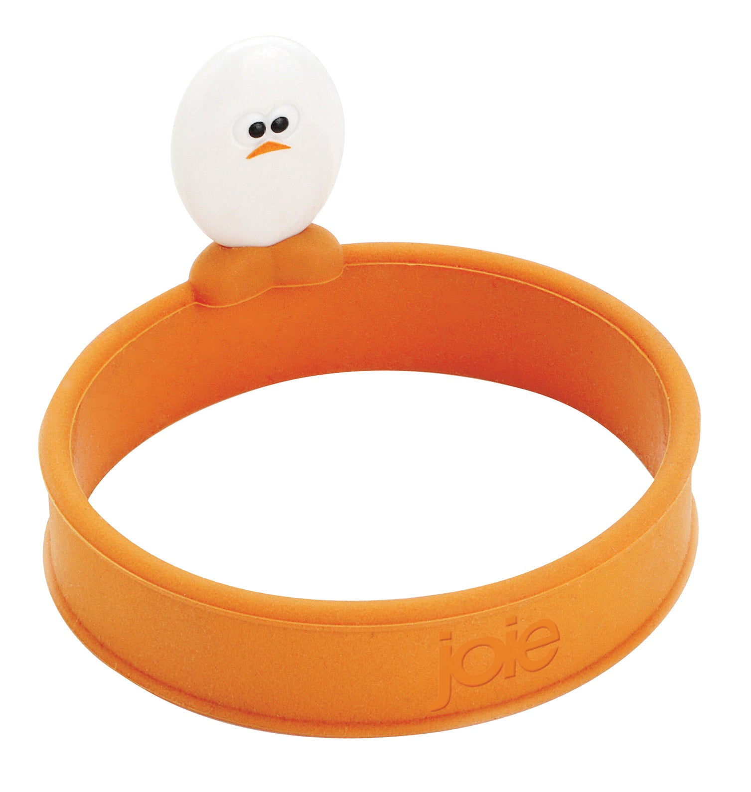 Harold Import Co., Harold Import Co. Heat-Resistant Silicone Orange/White BPA Free Roundy-Egg Ring 3.5 x 2.5 in.