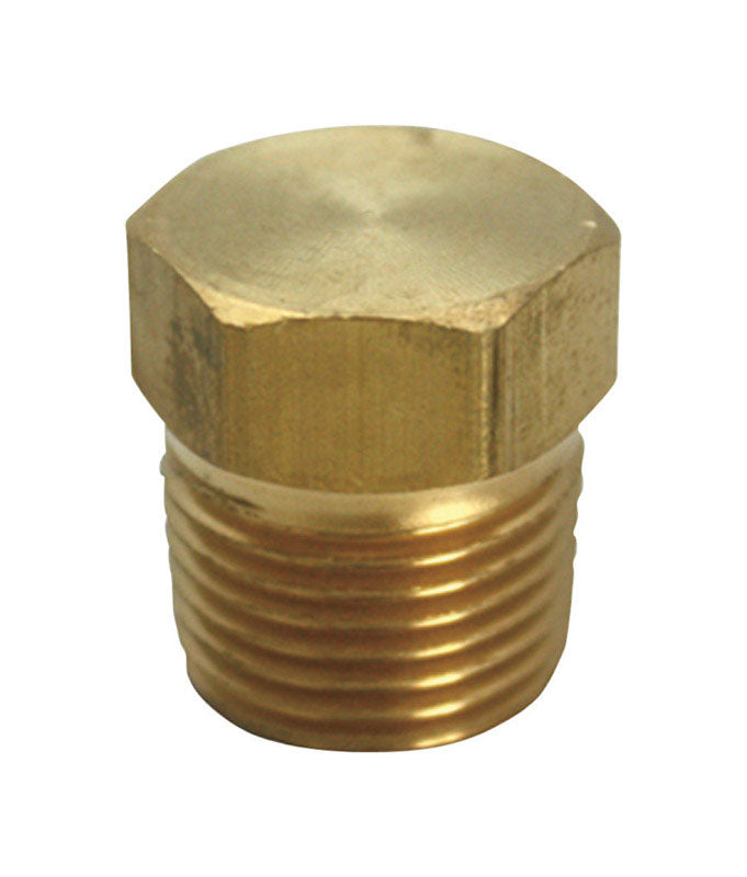 JMF COMPANY, JMF 1/2 in. MPT Yellow Brass Hex Head Plug (Pack of 5)