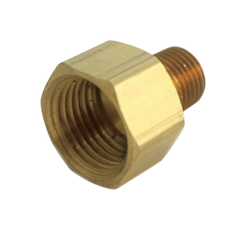 JMF COMPANY, JMF 1/4 in. FPT x 1/4 in. Dia. FPT Yellow Brass Reducing Coupling (Pack of 5)