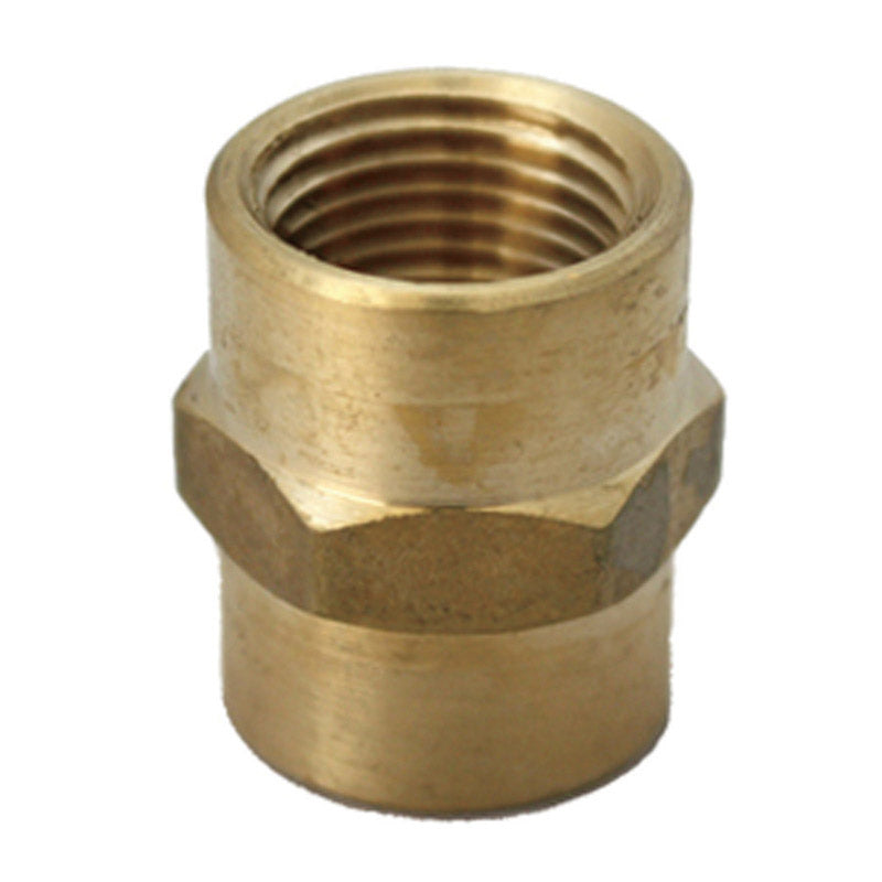 JMF COMPANY, JMF 1/4 in. FPT x 1/8 in. Dia. FPT Yellow Brass Reducing Coupling (Pack of 5)