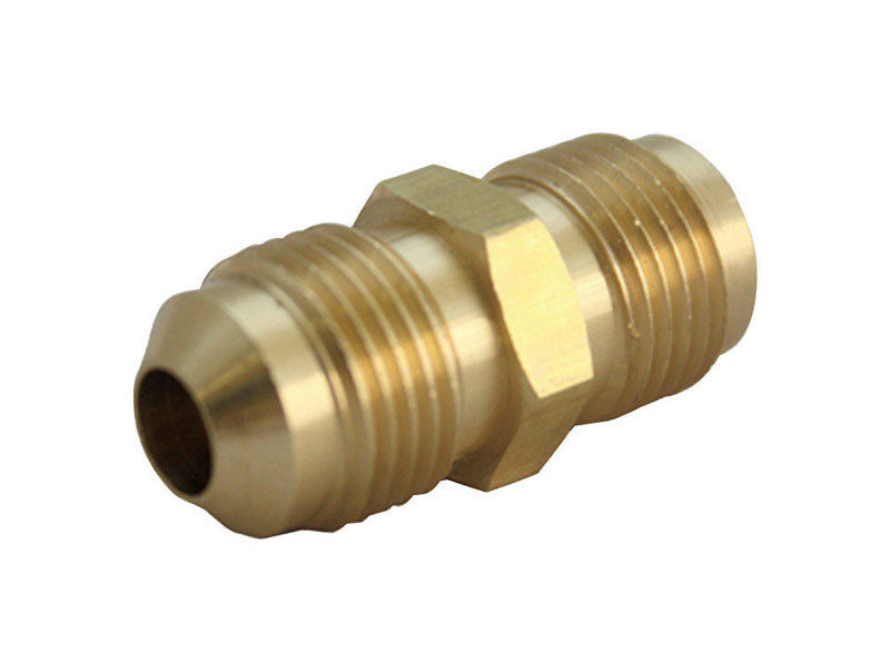 JMF COMPANY, JMF 1/4 in. Flare x 1/4 in. Dia. Flare Yellow Brass Union (Pack of 10)