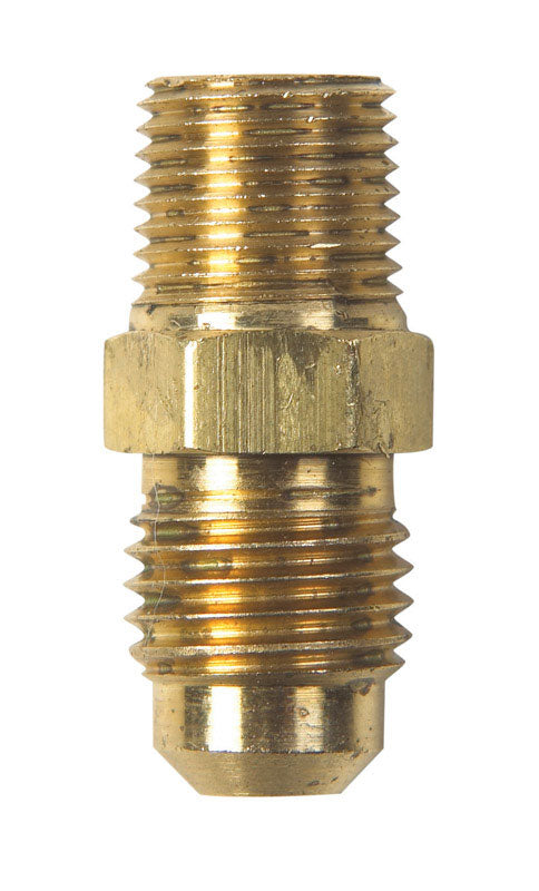 JMF COMPANY, JMF 1/4 in. Flare x 1/8 in. Dia. Male Brass Adapter (Pack of 2)