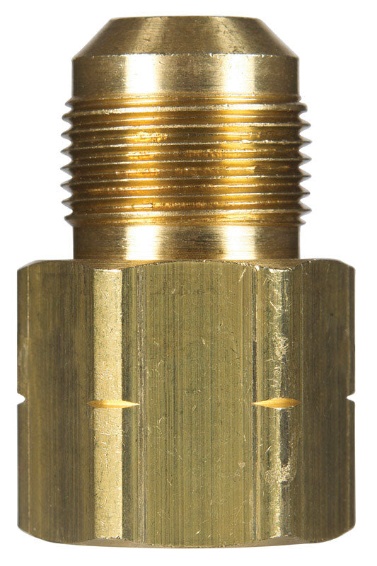 JMF COMPANY, JMF 15/16 in. Flare x 3/4 in. Dia. Female Brass Gas Adapter (Pack of 5)