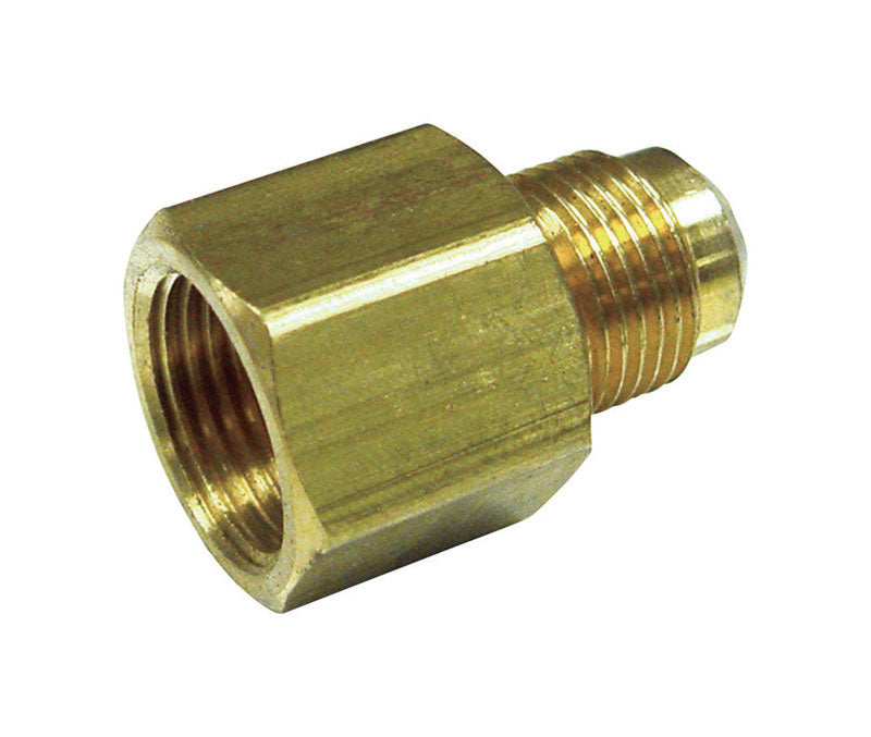 JMF COMPANY, JMF 3/8 in. Female Flare x 1/2 in. Dia. Male Flare Yellow Brass Reducing Adapter (Pack of 5)