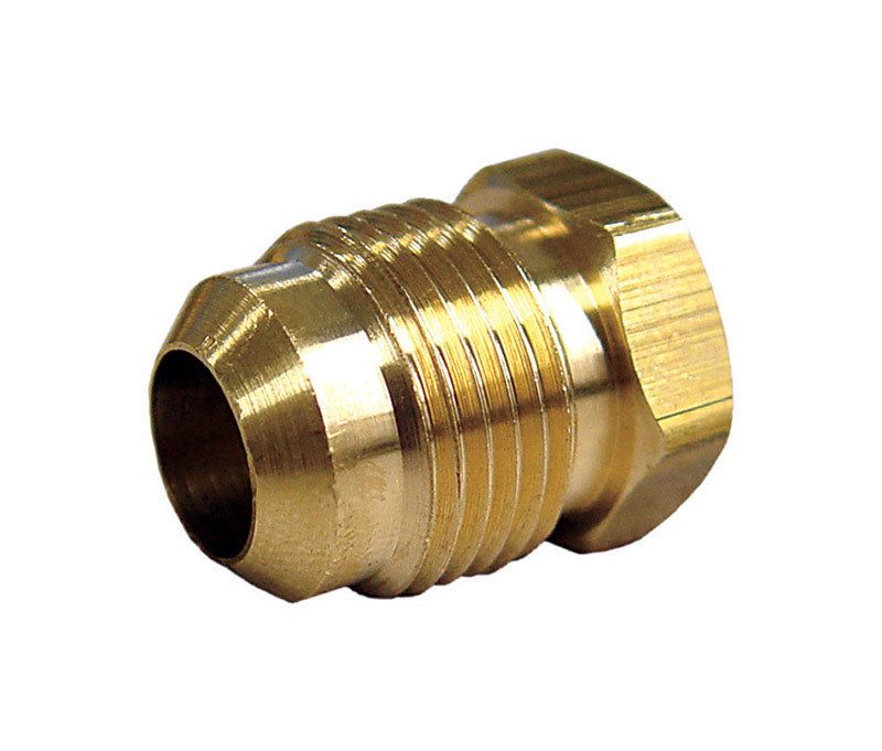 JMF COMPANY, JMF 3/8 in. Flare Yellow Brass Hex Plug (Pack of 10)