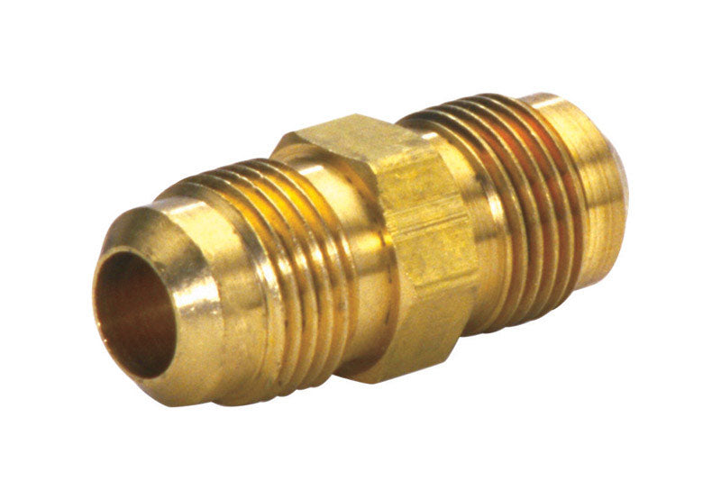 JMF COMPANY, JMF 3/8 in. Flare x 1/4 in. Dia. Flare Yellow Brass Union (Pack of 5)