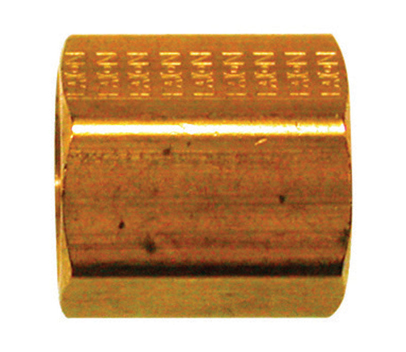 JMF COMPANY, JMF 3/8 in. Flare x 3/8 in. Dia. Flare Yellow Brass Inverted Union (Pack of 5)