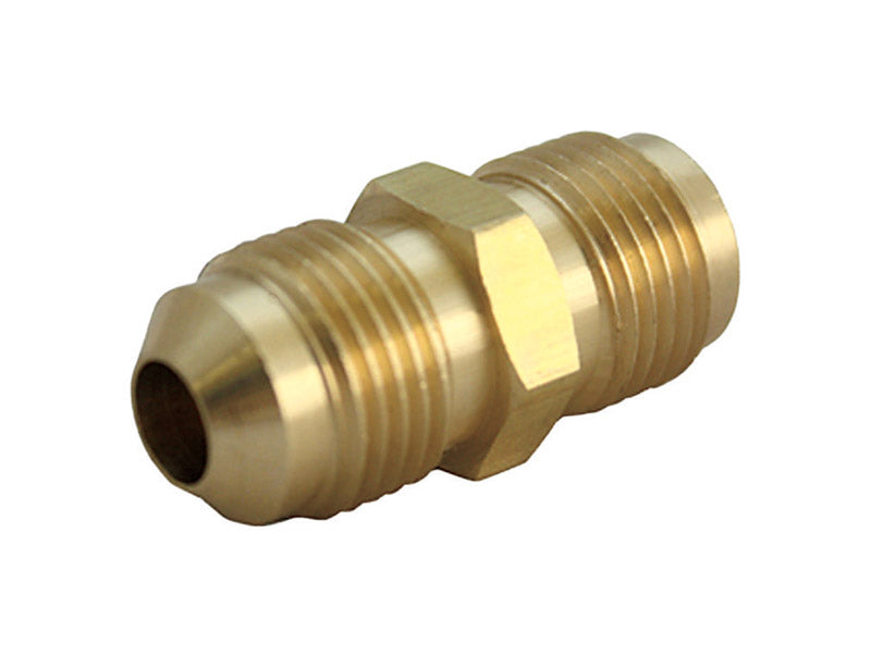 JMF COMPANY, JMF 3/8 in. Flare x 3/8 in. Dia. Flare Yellow Brass Union (Pack of 10)