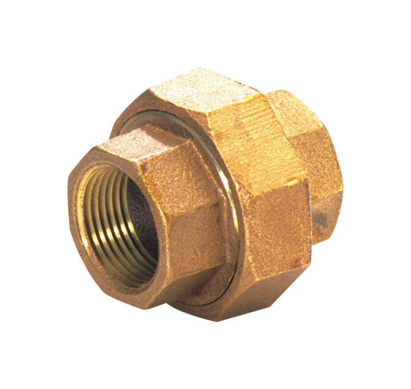 JMF COMPANY, JMF Company 1-1/2 in. FPT X 1-1/2 in. D FPT Brass Union