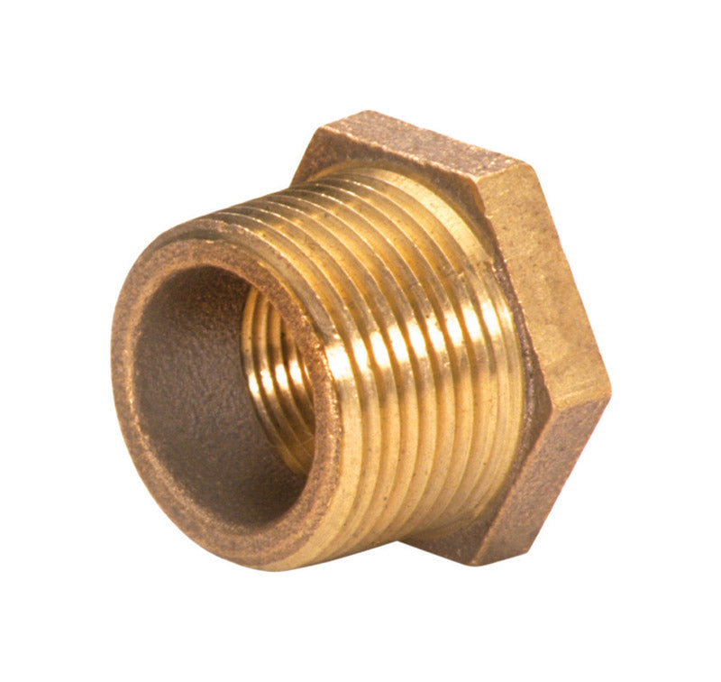 JMF COMPANY, JMF Company 1-1/2 in. Male X 1 in. D Female Brass Hex Bushing