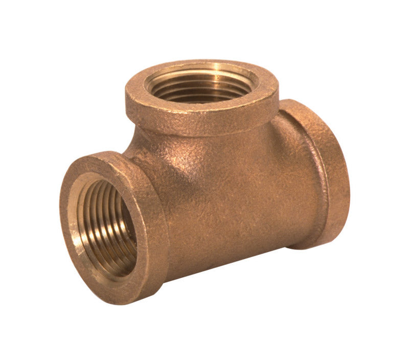 JMF COMPANY, JMF Company 1-1/4 in. FPT X 1-1/4 in. D FPT Brass Tee