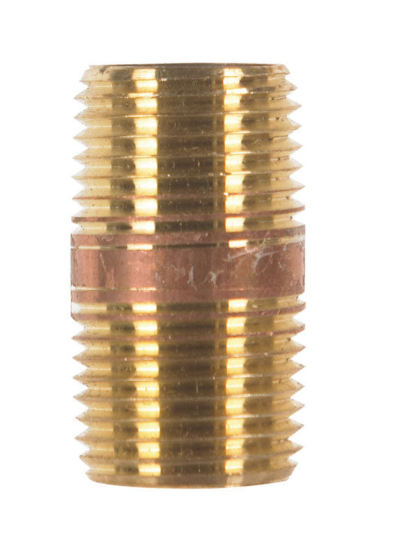 JMF COMPANY, JMF Company 1/2 in. MPT X 1/2 in. D MPT Brass Nipple 1-1/2 in. L