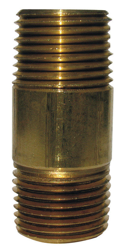 JMF COMPANY, JMF Company 1/4 in. MPT X 1/4 in. D MPT Brass Nipple 2 in. L