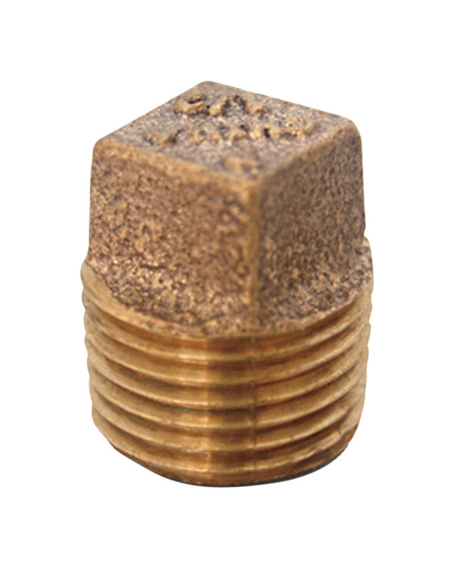 JMF COMPANY, JMF Company 3/4 in. MPT Brass Square Head Plug