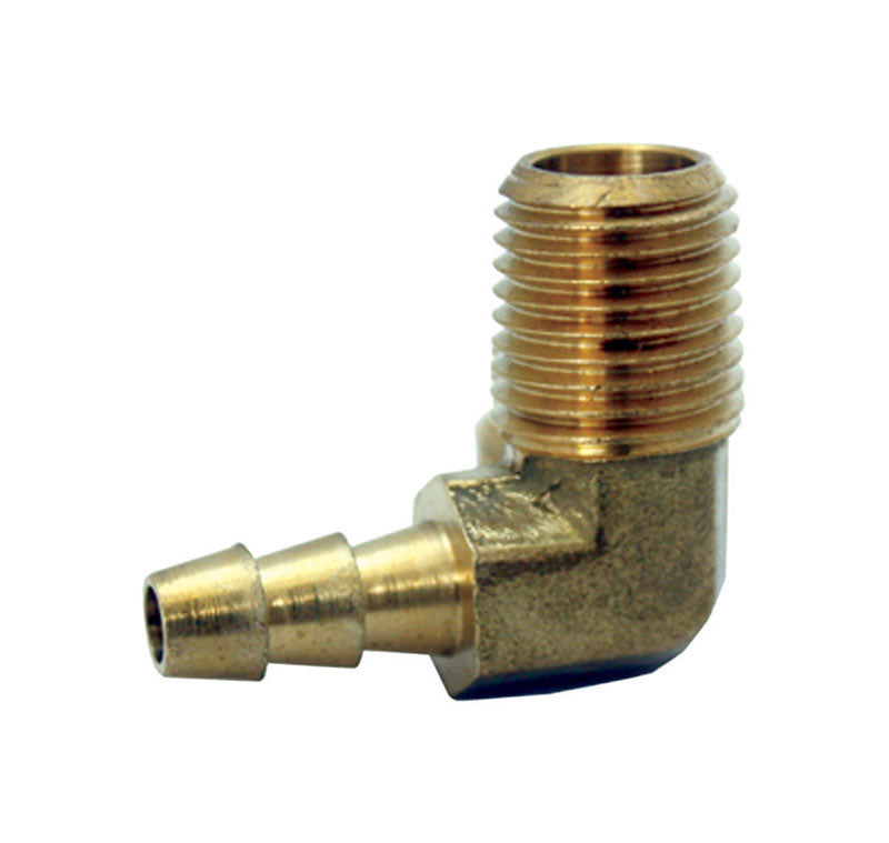 JMF COMPANY, JMF Company Brass 1/2 in. D X 1/2 in. D Hose Barb Elbow 1 pk