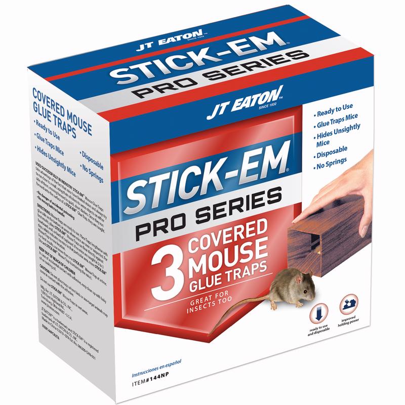 JT EATON & CO, JT Eaton Stick-Em Pro Series Small Covered Animal Glue Trap for Mice