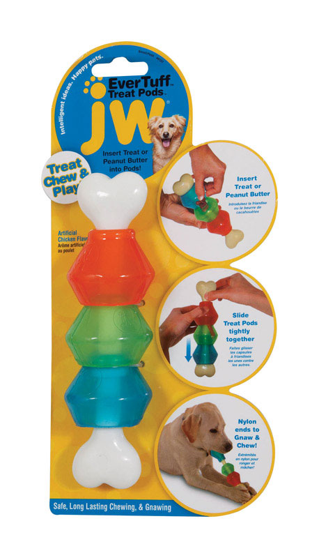 DOSKOCIL MANUFACTURING CO INC, JW Pet Treat Pods Multicolored Nylon Dog Treat Toy/Dispenser Small 1 pk