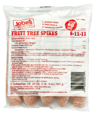 Jobes, Jobes 02012 Fruit Tree Spikes 8-11-11 5 Pack