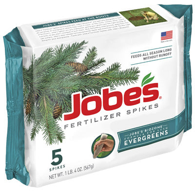 Jobes, Jobes 1001 Evergreen Fertilizer Spikes 13-3-4 5 Pack