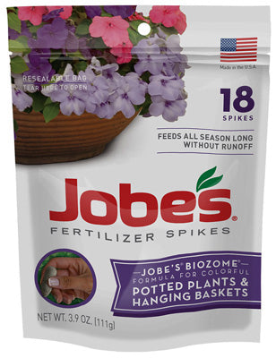 Jobes, Jobes 6105 Potted Plant & Hanging Basket Fertilizer Spikes 6-18-6