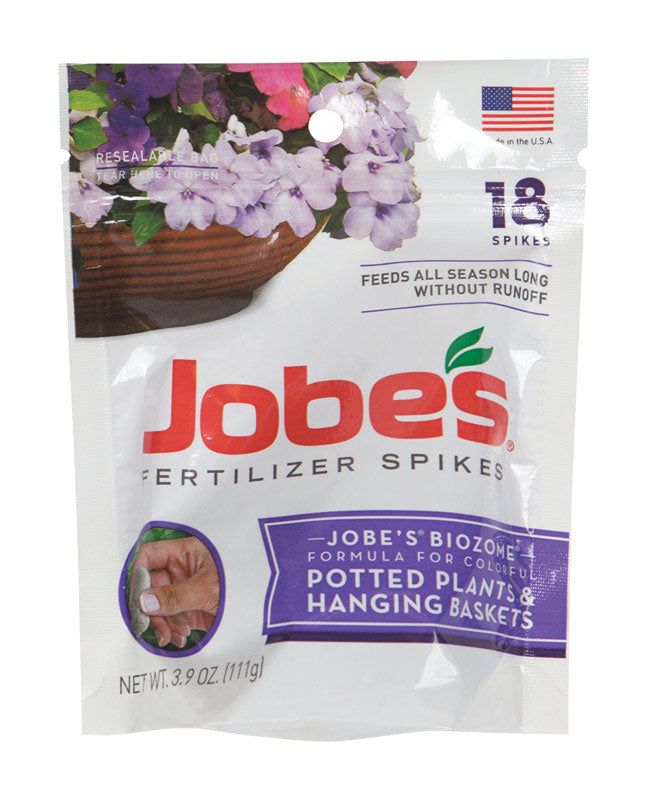 Jobes, Jobes 6105 Potted Plant & Hanging Basket Fertilizer Spikes 6-18-6