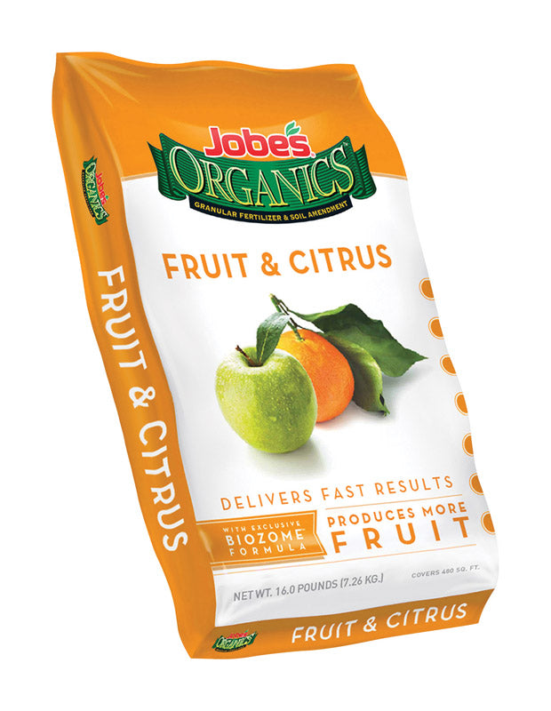 EASY GARDENER, Jobe's Organic 480 sq. ft. Coverage Area Granules Fruit & Citrus Plant Food 16 lbs.