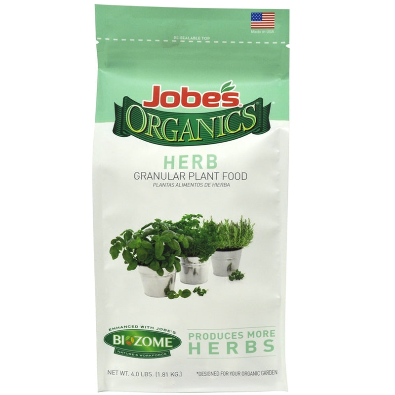 EASY GARDENER, Jobe's Organic Granules Herb Plant Food 4 lb (Pack of 6)