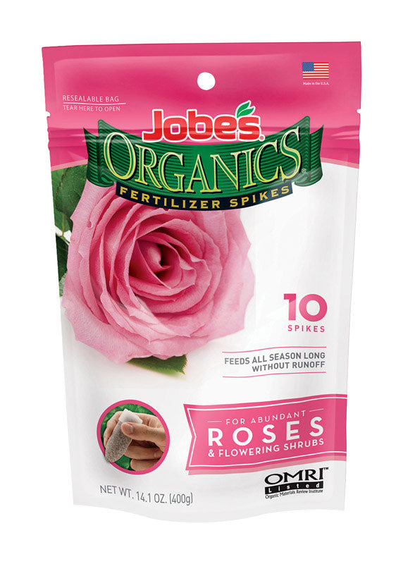 EASY GARDENER, Jobe's Organic Spikes Roses Root Feeder 14.1 oz