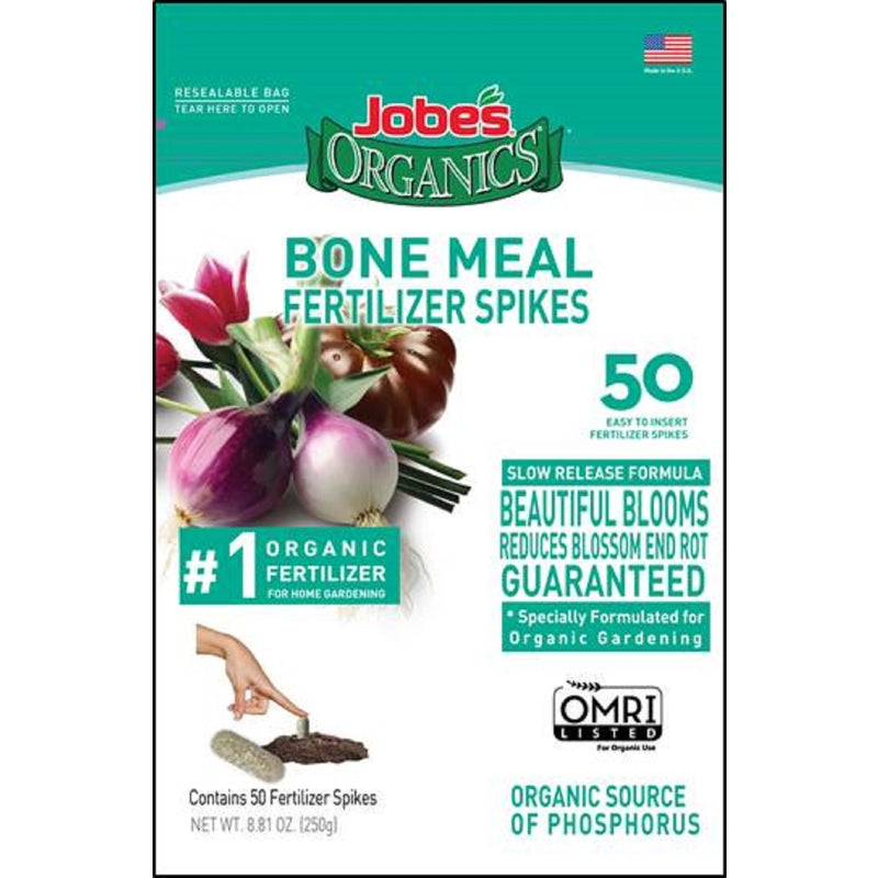 EASY GARDENER, Jobe's Organics Organic 2-14-0 Bone Meal Fertilizer Spikes 50 pk