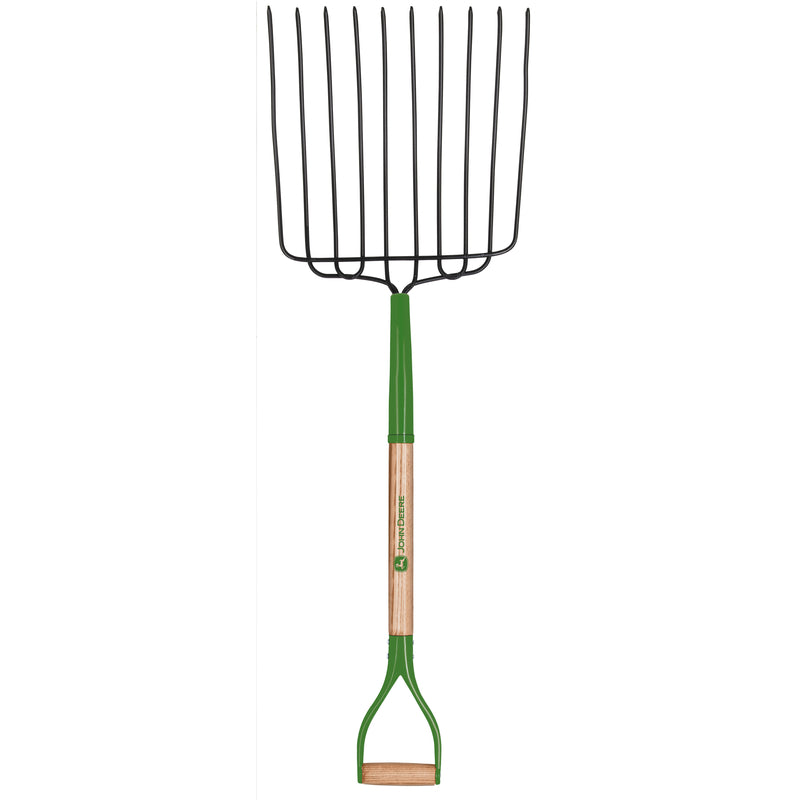 ACE TRADING - TRUPER GARDEN TOOL, John Deere 10 Tine Steel Bedding Fork 30 in. Wood Handle