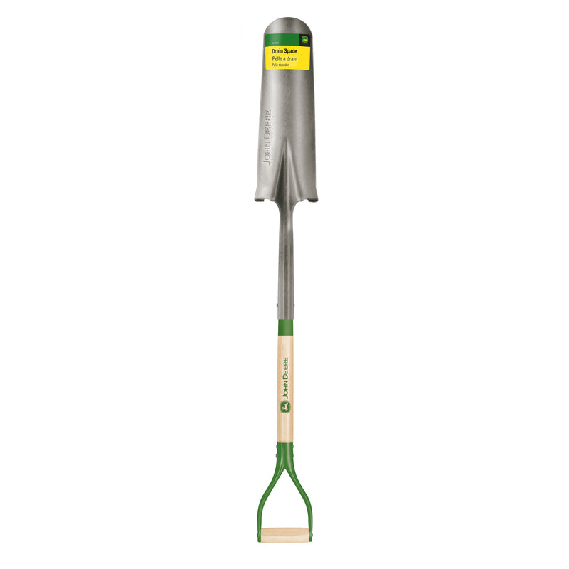 ACE TRADING - TRUPER GARDEN TOOL, John Deere 42 in. Steel Round Drain Spade Wood Handle