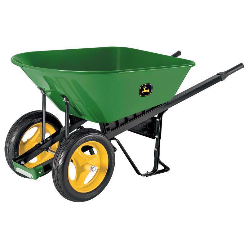 ACE TRADING - TRUPER GARDEN TOOL, John Deere Steel Wheelbarrow 7 cu ft