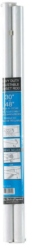 KNAPE & VOGT MFG CO, John Sterling Heavy Duty 48 in. L X 1-1/4 in. D Adjustable Powder Coated Steel Closet Rod