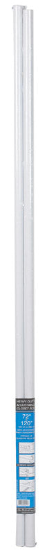 KNAPE & VOGT MFG CO, John Sterling Pro 120 in. L X 1-1/4 in. D Adjustable White Steel Closet Rod