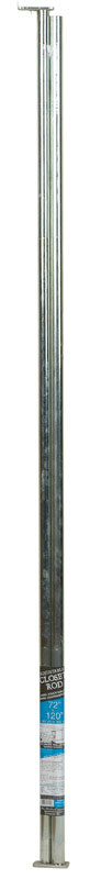 KNAPE & VOGT MFG CO, John Sterling Pro 120 in. L X 1 in. D Adjustable Platinum Steel Closet Rod