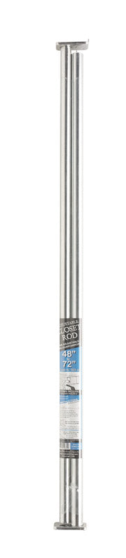 KNAPE & VOGT MFG CO, John Sterling Pro 72 in. L X 1 in. D Adjustable Platinum Steel Closet Rod