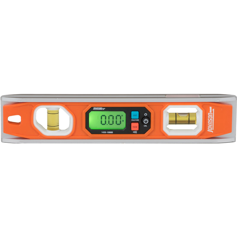 JOHNSON LEVEL & TOOL MFG CO INC, Johnson 10 in. Aluminum Magnetic Programmable Digital Torpedo Level 2 vial