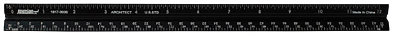 JOHNSON LEVEL & TOOL MFG CO INC, Johnson 12 in. L X .625 in. W Aluminum Ruler SAE