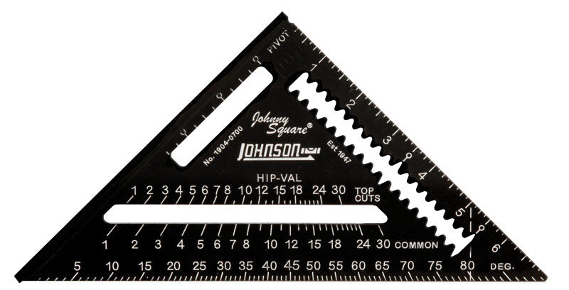 JOHNSON LEVEL & TOOL MFG CO INC, Johnson 7 in. L X 10 in. H Aluminum Rafter Square