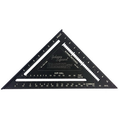 JOHNSON LEVEL & TOOL MFG CO INC, Johnson Johnny Square 12 in. L Aluminum Professional Easy-Read Rafter Square