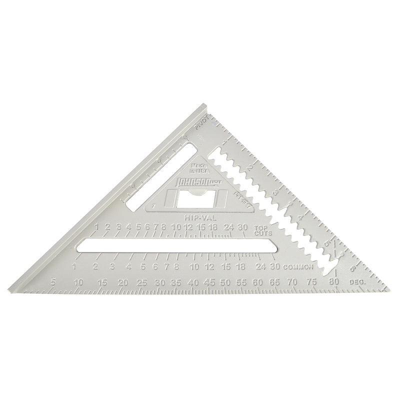 JOHNSON LEVEL & TOOL MFG CO INC, Johnson Johnny Square 7 in. L Aluminum Professional Rafter Square